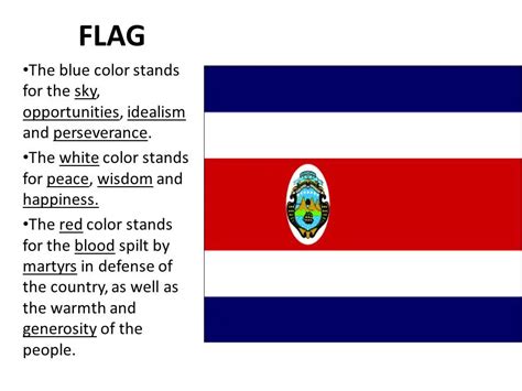 costa rica flag meaning of colors red